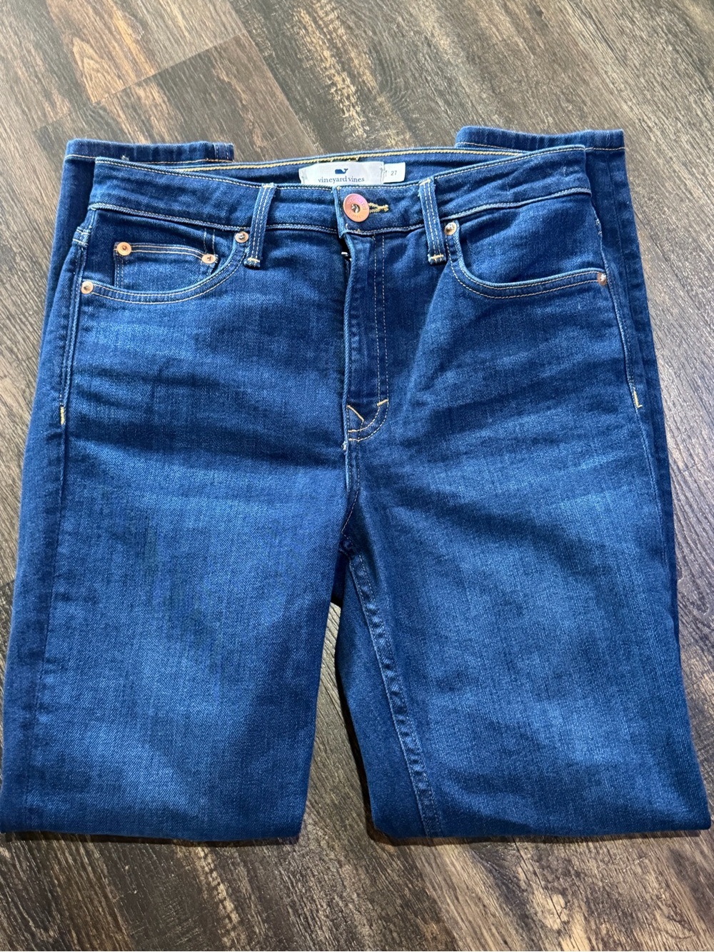 Vineyard Vines High Rise Skinny Jeans 27 Blue Stretch Made USA